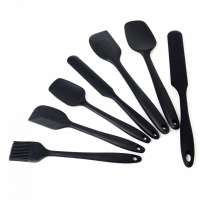 Kitchen Accessories Heat Resistant  7 Pieces Silicone Baking Cooking BBQ Spatula and Brush Utensils Set Spatula Silicone