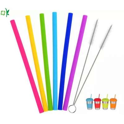 OKSILICONE FDA Eco Friendly Collapsible Silicone Drinking Biodegradable Reusable Straw