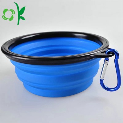 Popular Collapsible Food Water Feeder Silicone Portable Folding Pet Bowl For Dog Or Cat